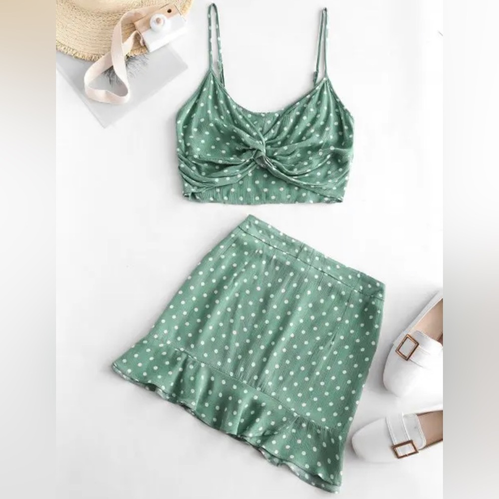 2 Piece Mini Skirt and Crop Tank